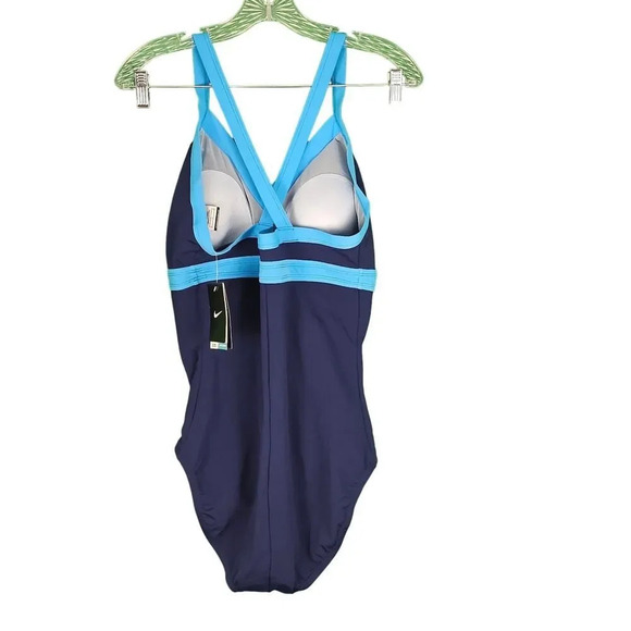 NWT Nike‎ Womens Blue Water Training One Piece Swimsuit 12 - Picture 2 of 5